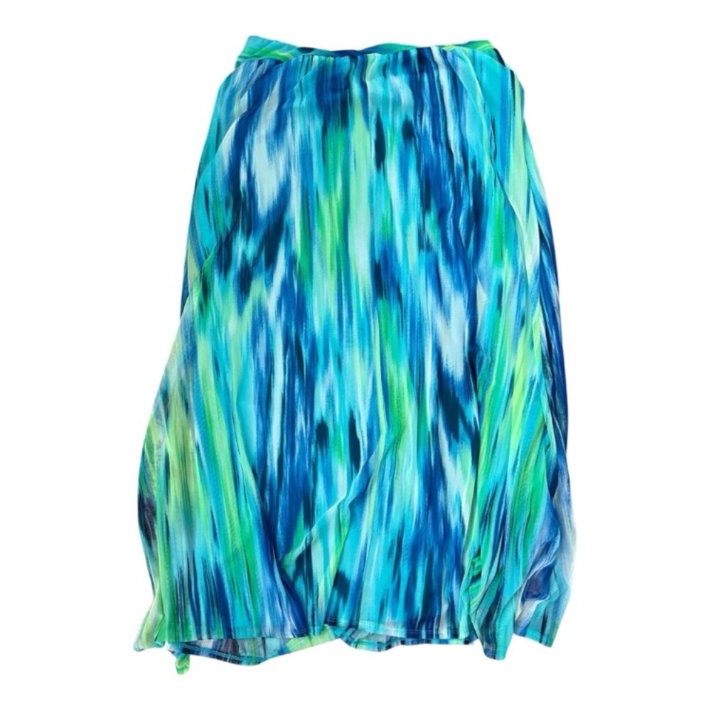 💙 Chico’s Watercolor 💙 Print Maria Maxi Skirt   NWT
